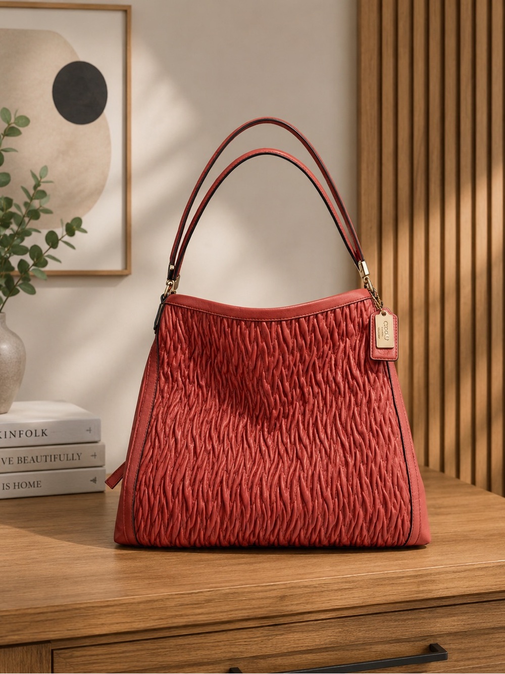 COACH Madison Phoebe Shoulder Bag in Gathered Twist Leather